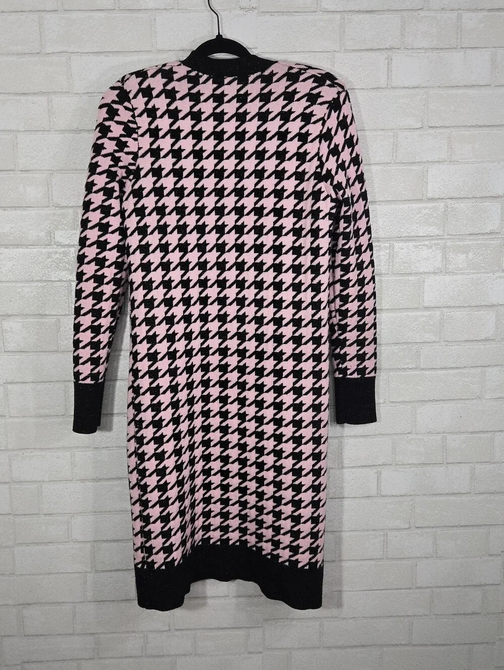 EXPRESS Metallic Houndstooth Print Duster Cardigan